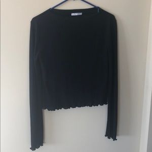 Zara black cropped top